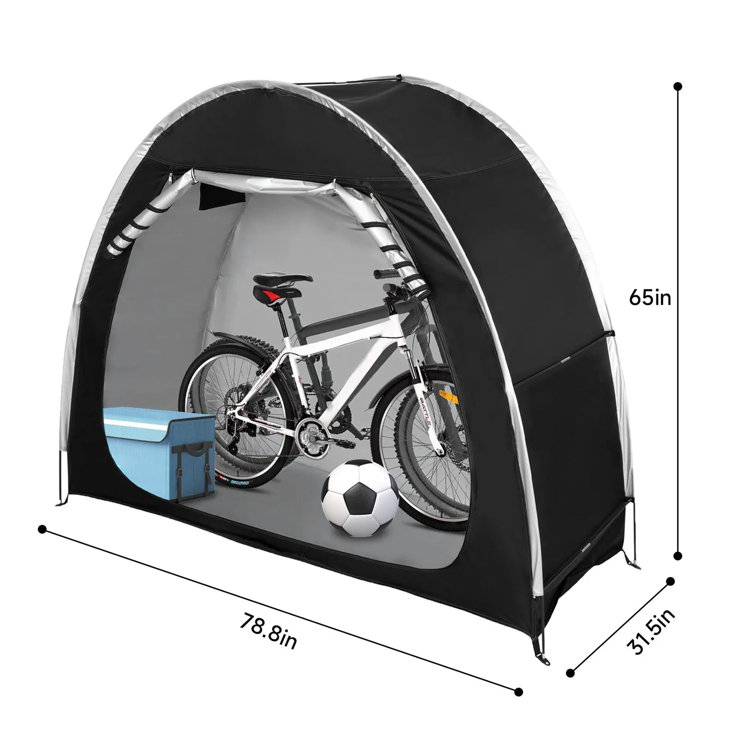 Opvouwbare Waterdichte Fiets- en Outdoor Opslagtent – 200x80 cm – Weerbestendig en Draagbaar