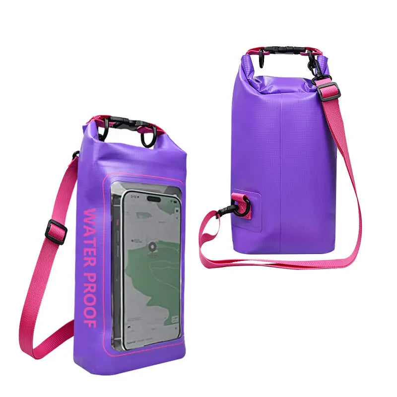2L Droogzak met Touchscreen – Waterdichte Tas voor Trekking, Raften, Surfen & Kajak – Outdoor Sporttassen Campinguitrusting