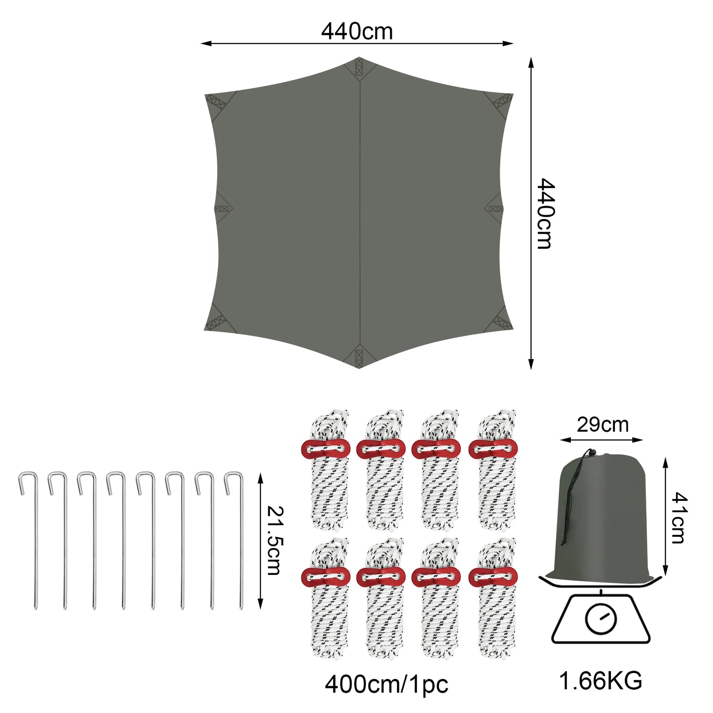 Outdoor Beschermende Camping Waterdichte Tarpaulin – UV & Regenbestendig