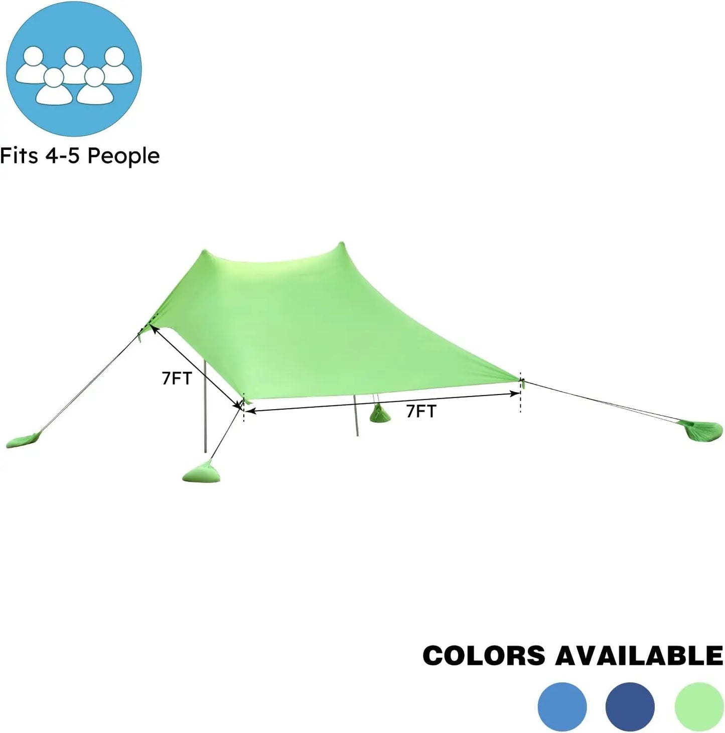 Draagbare Strandtent – UPF50+ Zonnescherm & Windbestendig