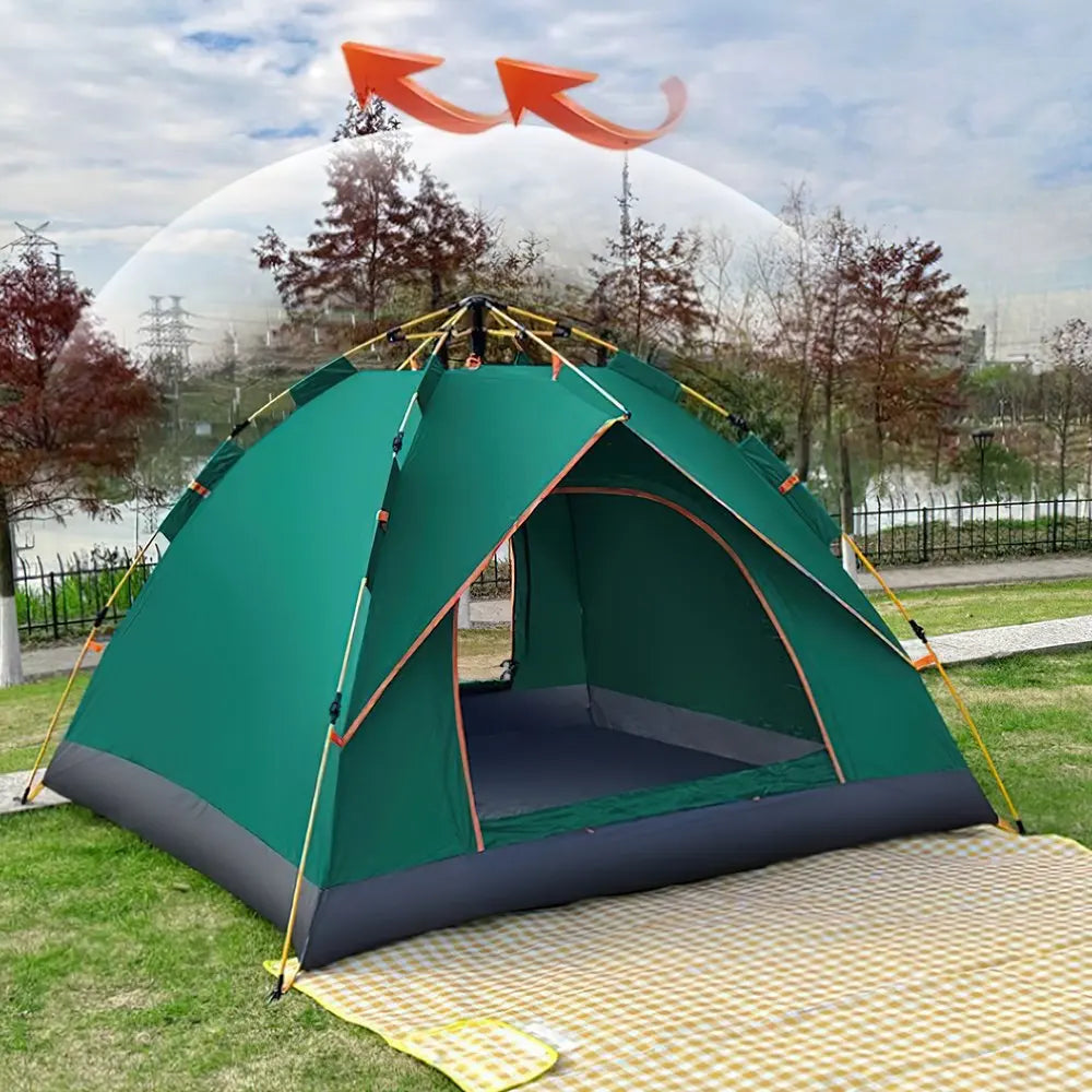 Automatic Double Camping Tent - Waterproof, UV Protection, Quick Set Up, Suitable for 2 Persons