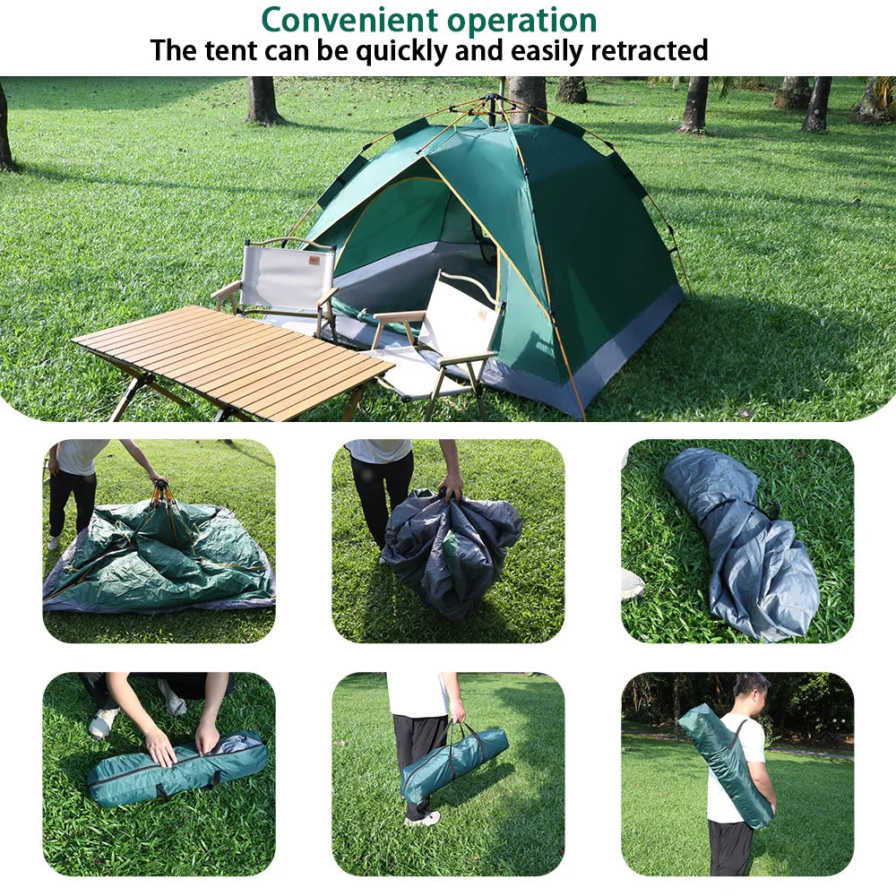 Automatische Camping Tent – 3-4 Persoons Waterdichte Pop-up Tent
