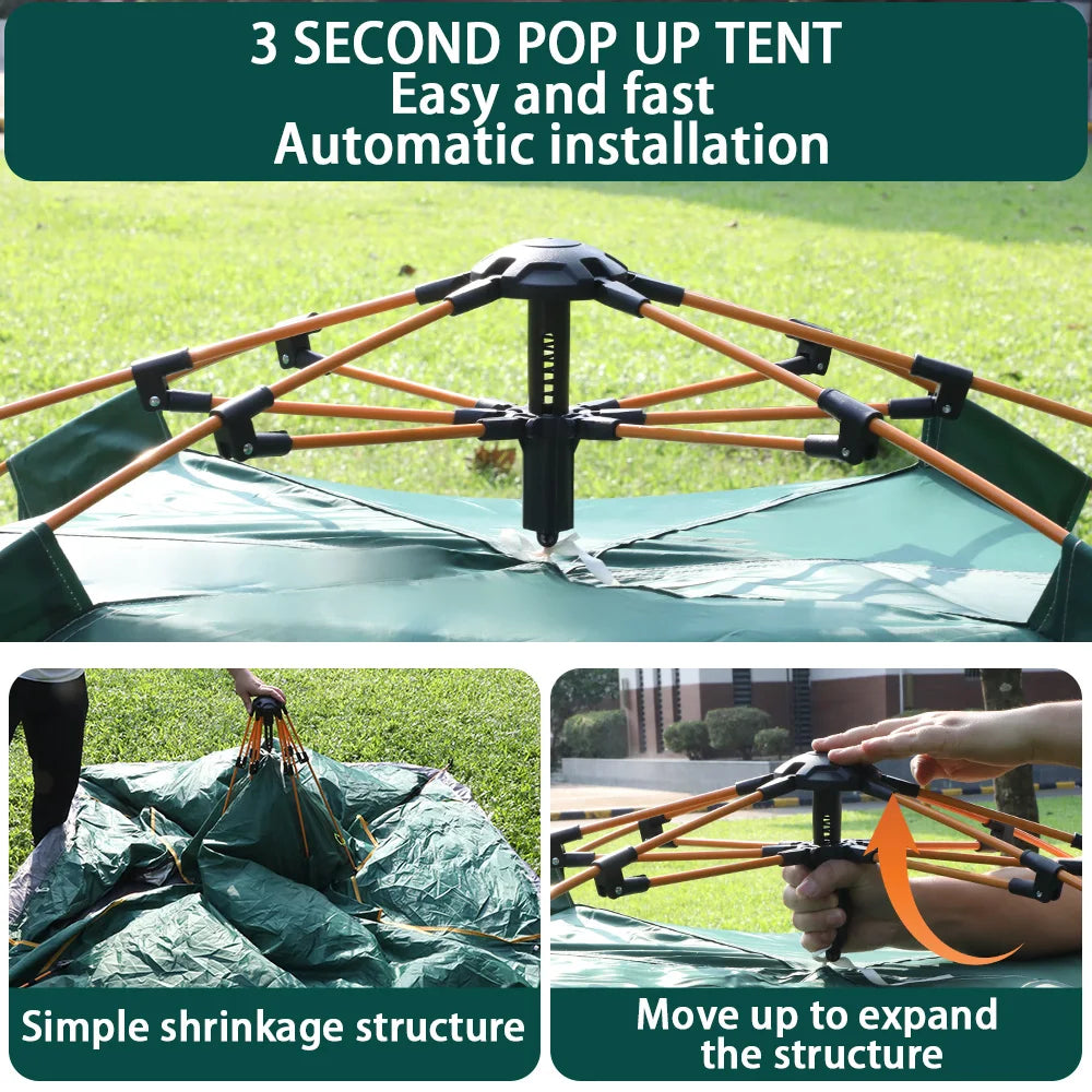 Automatische Camping Tent – 3-4 Persoons Waterdichte Pop-up Tent