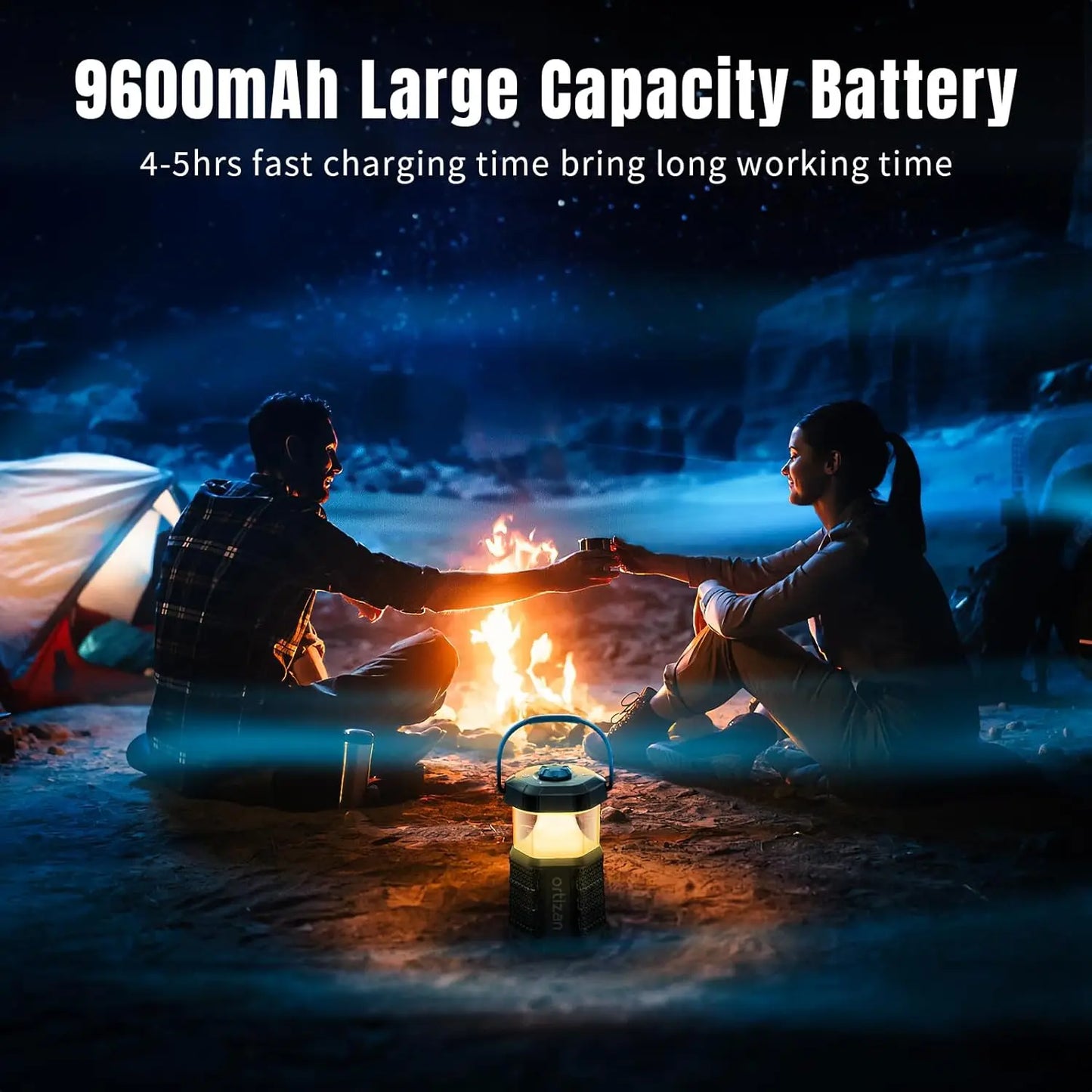 Ortizan Outdoor Bluetooth Speaker & Camping Lantaarn | IPX7 Waterdicht | LED Verlichting | 30W Draadloze Speaker