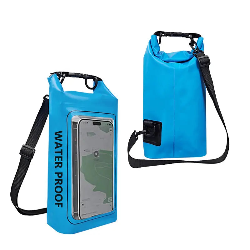 2L Droogzak met Touchscreen – Waterdichte Tas voor Trekking, Raften, Surfen & Kajak – Outdoor Sporttassen Campinguitrusting