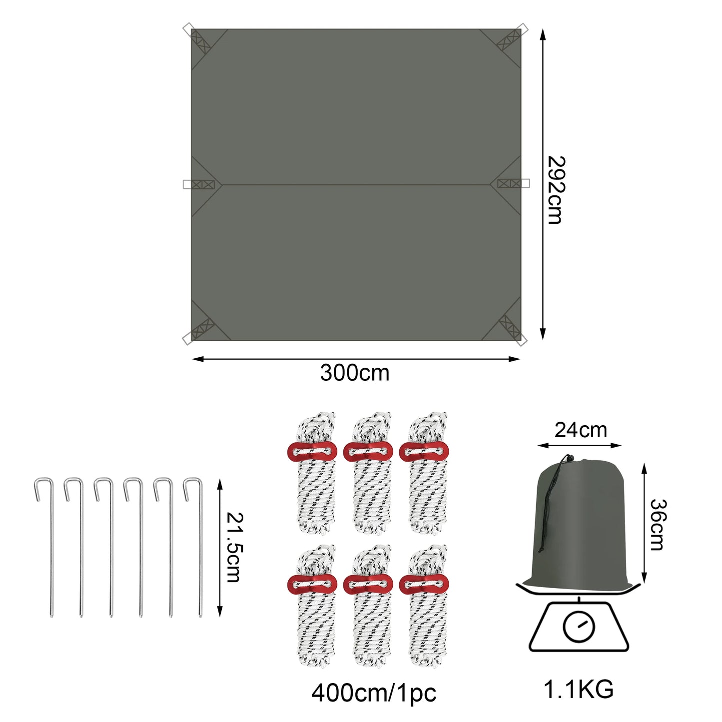 Outdoor Beschermende Camping Waterdichte Tarpaulin – UV & Regenbestendig
