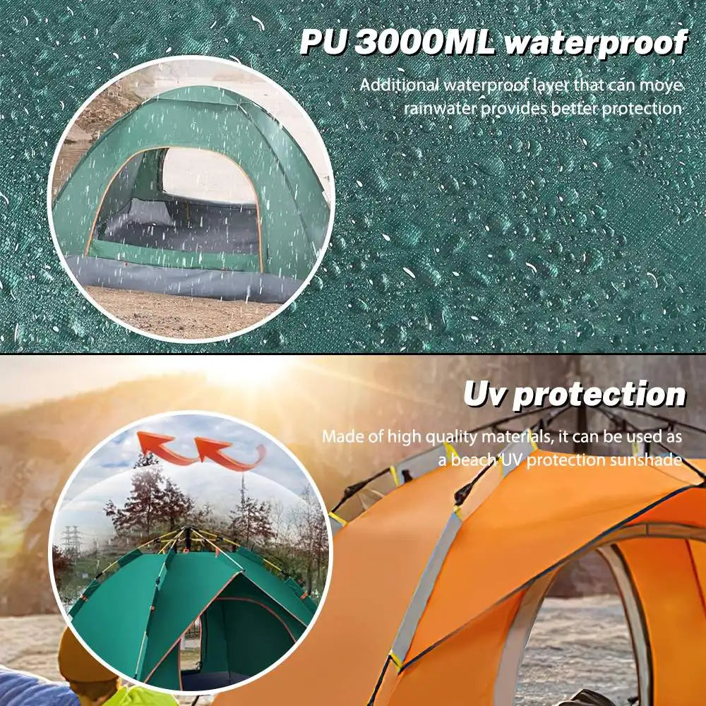 Automatic Double Camping Tent - Waterproof, UV Protection, Quick Set Up, Suitable for 2 Persons