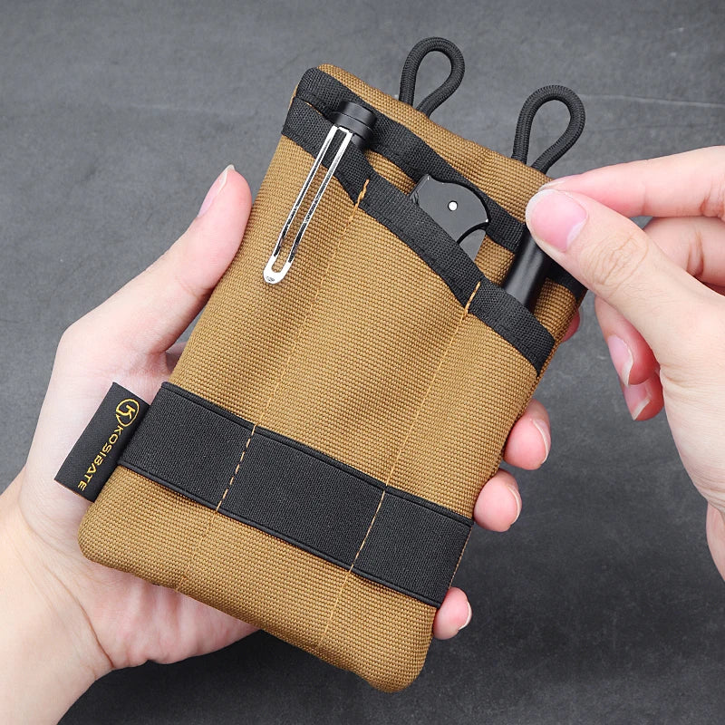 Kosibate Tactical EDC MOLLE Pouch - Mini Wallet en Sleutelhouder voor Outdoor, Camping en Hiking
