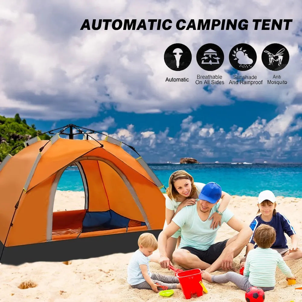 Automatic Double Camping Tent - Waterproof, UV Protection, Quick Set Up, Suitable for 2 Persons