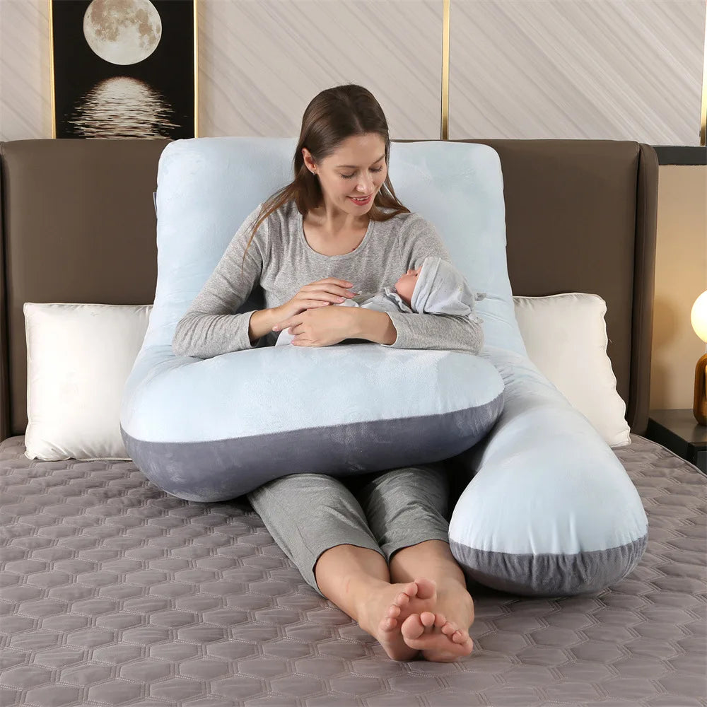 130*70cm Zwangerschaps Kussen - Lichaamskussen voor Zwangerschap, Borstvoeding en Slaapcomfort voor Vrouwen