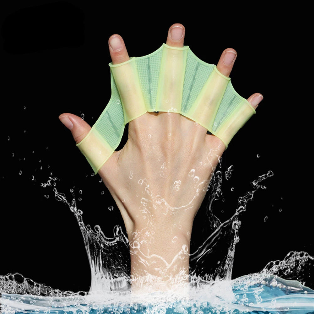 Siliconen Zwemvins Flippers voor Mannen, Vrouwen & Kinderen – Halfvinger Webbed Handschoenen voor Zwemmen, Training & Professionele Sport