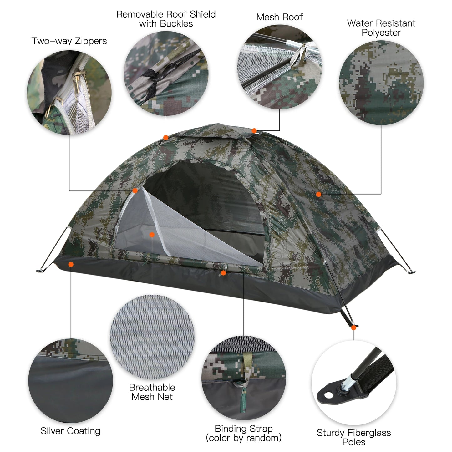 Outdoor Tent - Lightweight Tent with UV Protection and Insect Screen - Waterproof