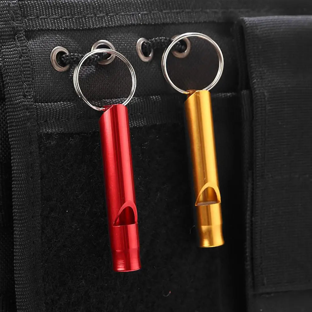 Outdoor Multifunctionele Aluminium Fluit met Sleutelhanger, Mini SOS Fluit voor Survival, Noodhulp en Avonturen