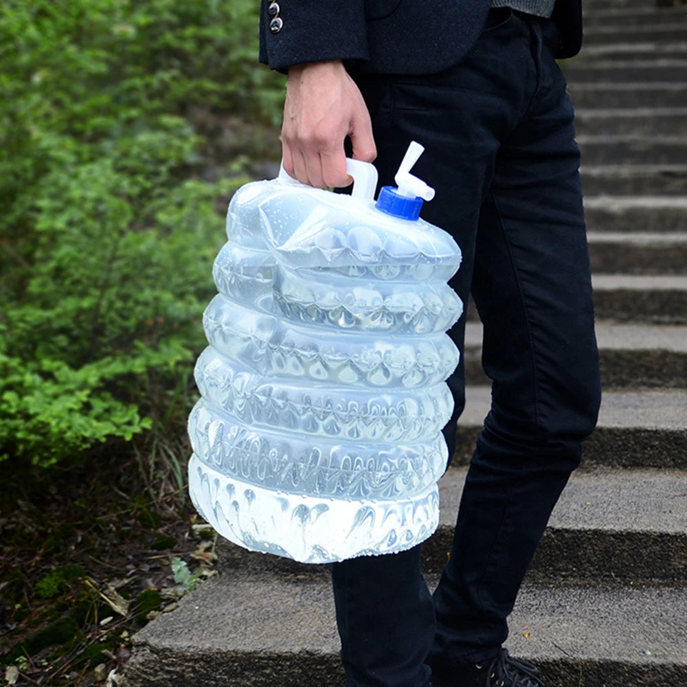 Faltbarer Wasserbehälter – 3 l/5 l/8 l/10 l/15 l – tragbarer Wasserbeutel für den Außenbereich – Survival-Wasseraufbewahrung und Camping-Zubehör