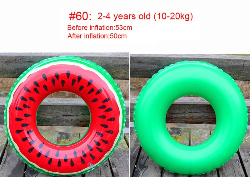 Watermelon Pool Float - Inflatabele Zwemring voor Volwassenen en Kinderen, Perfect voor Zomer Beach Party en Zwembad