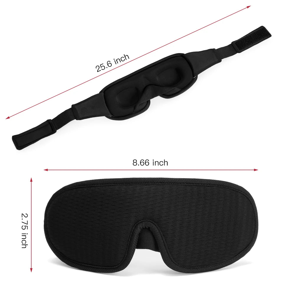 3D Slaapmasker - Blokkeer Licht, Zachte Gevoerde Oogmasker voor Slaap, Reis, en Ontspanning