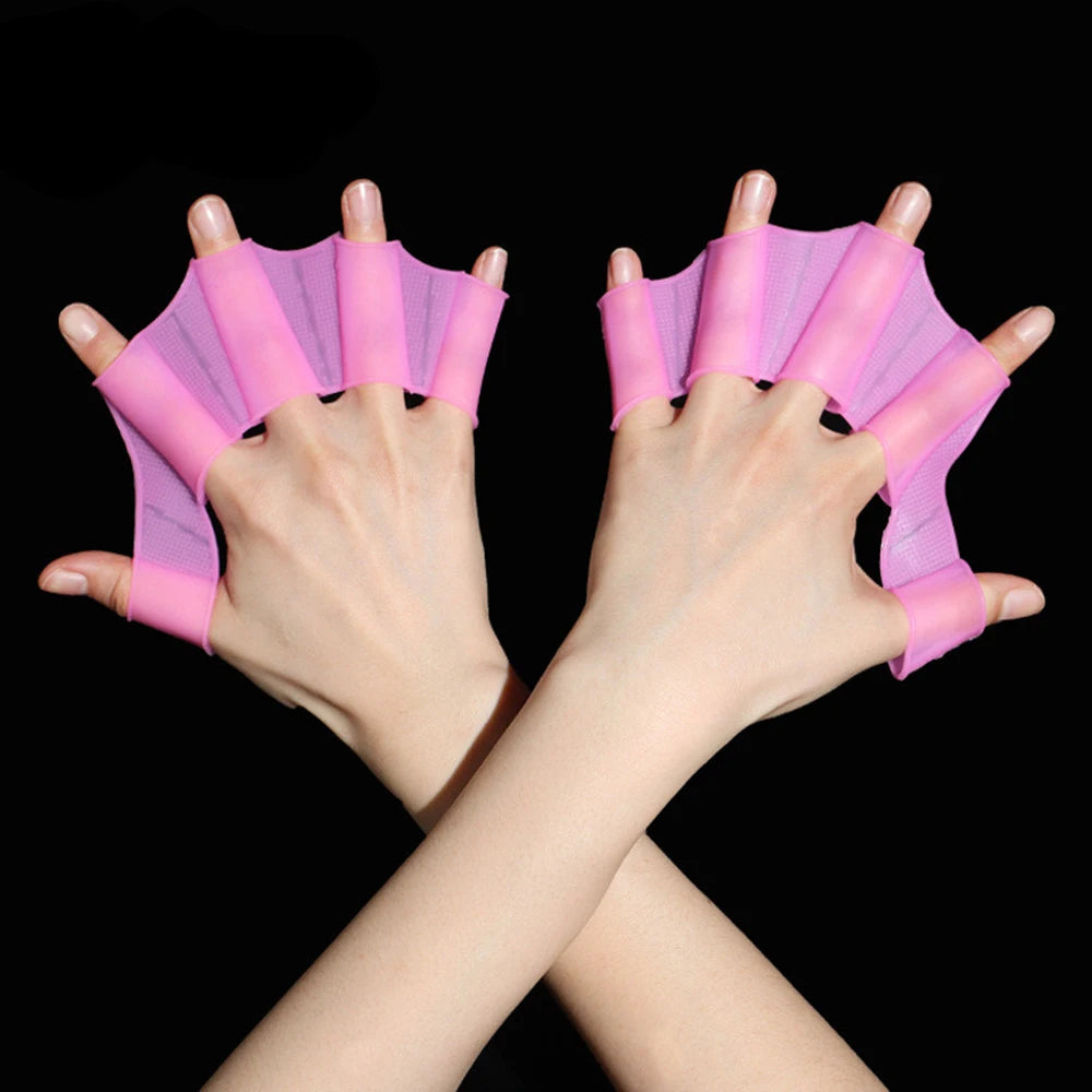 Siliconen Zwemvins Flippers voor Mannen, Vrouwen & Kinderen – Halfvinger Webbed Handschoenen voor Zwemmen, Training & Professionele Sport