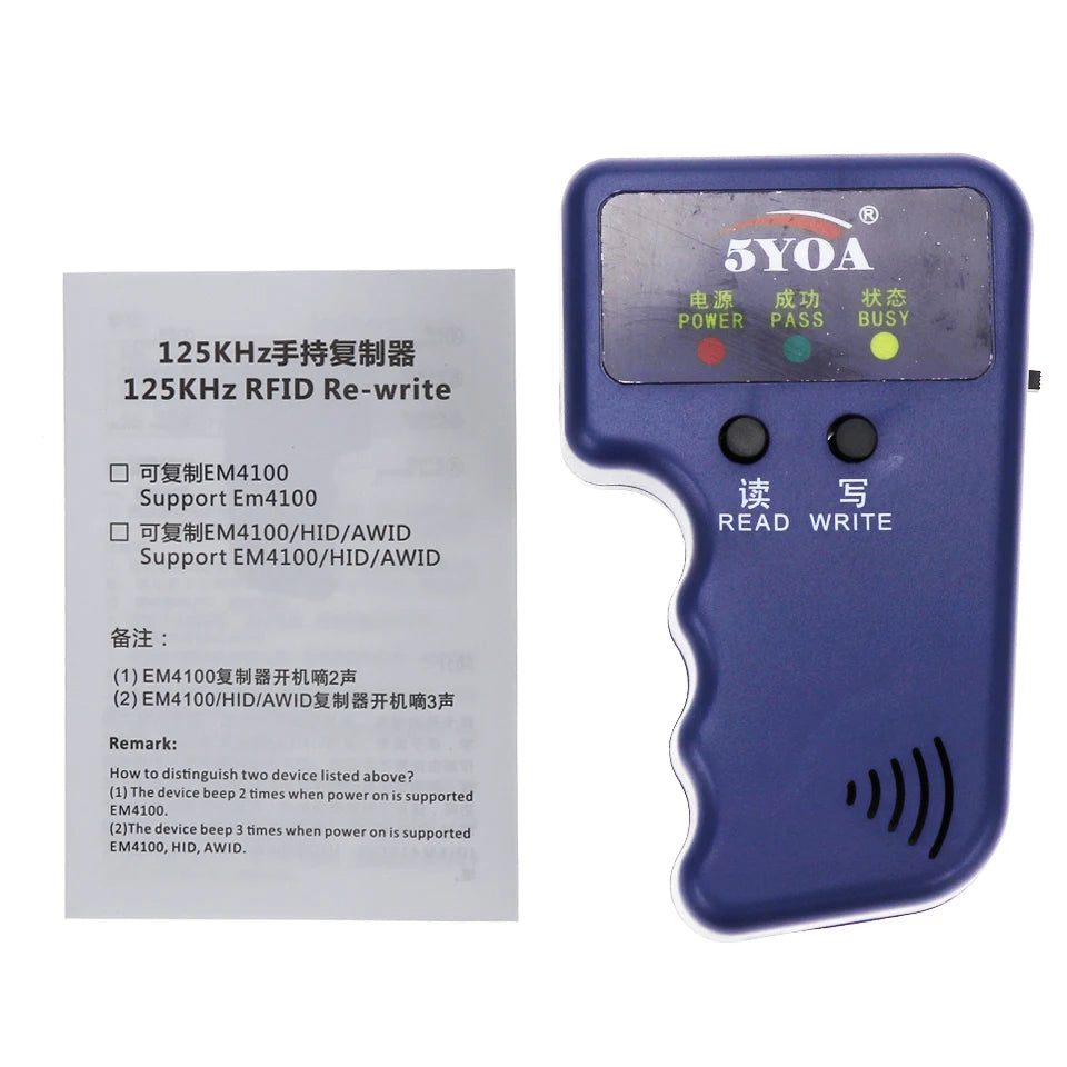 125KHz RFID Lezer & Schrijver | Kaart Kopieerapparaat & Sleutel Tag Cloner