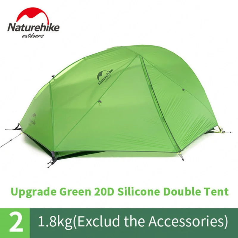 Naturehike Star River 2-Persoons Ultralichte Trekkingtent – 4-Seizoenen Waterdicht – 20D Silicone Nylon
