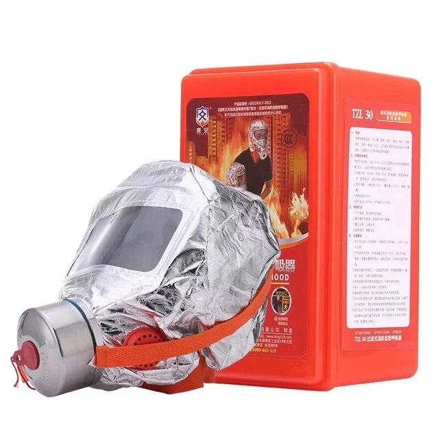 New Fire Emergency Escape Mask – 30 Minutes Protection Against Smoke and Dust, CE Certified