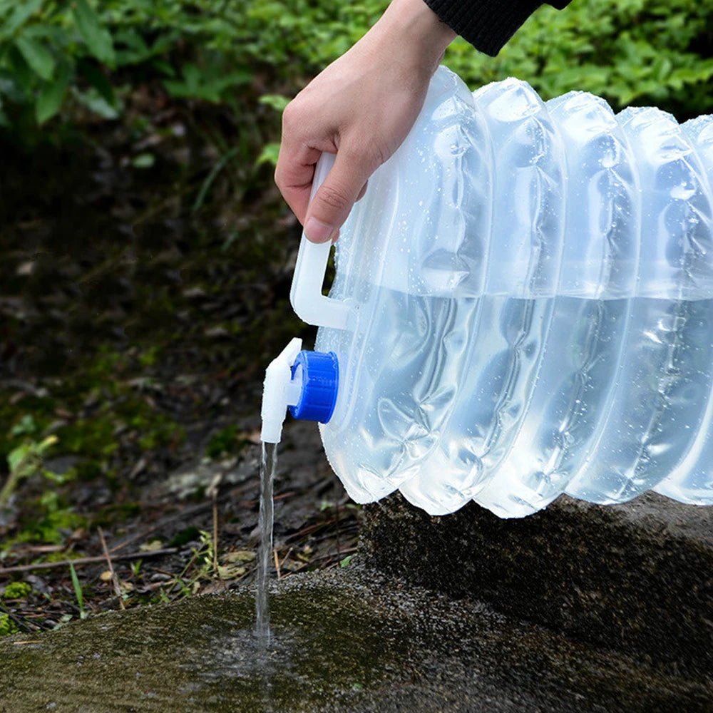 Faltbarer Wasserbehälter – 3 l/5 l/8 l/10 l/15 l – tragbarer Wasserbeutel für den Außenbereich – Survival-Wasseraufbewahrung und Camping-Zubehör