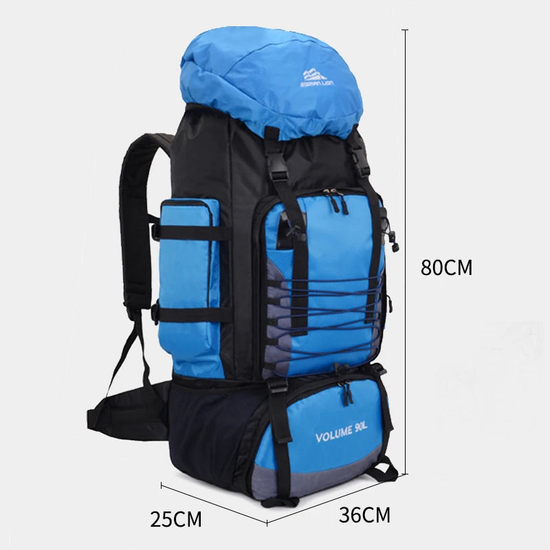 Grote 90L Outdoor Rugzak – Militaire Reistas voor Hiking, Kamperen & Bergbeklimmen | Nylon Rucksack voor Heren & Dames