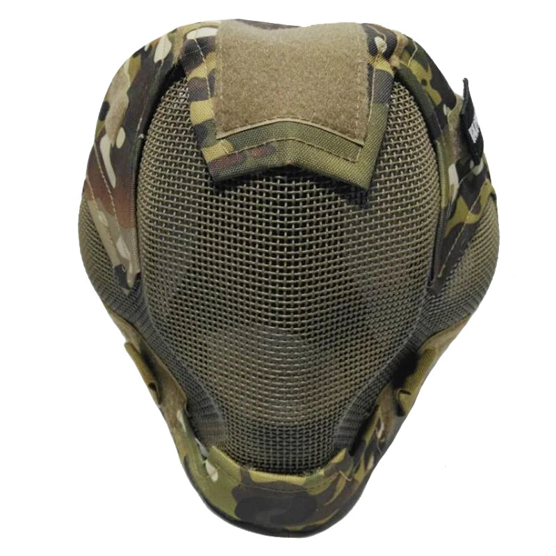 TAK YIYING Airsoft Full Face Mask – Stalen Mesh Beschermmasker voor Paintball & Jacht