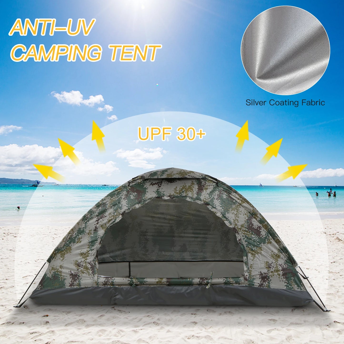 Outdoor Tent - Lightweight Tent with UV Protection and Insect Screen - Waterproof