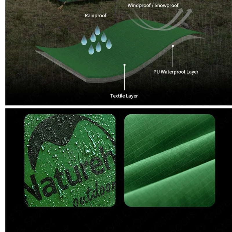 Naturehike Opalus 20D Tunnel Tent – 2-4 Persoons Ultralichte Waterdichte Campingtent