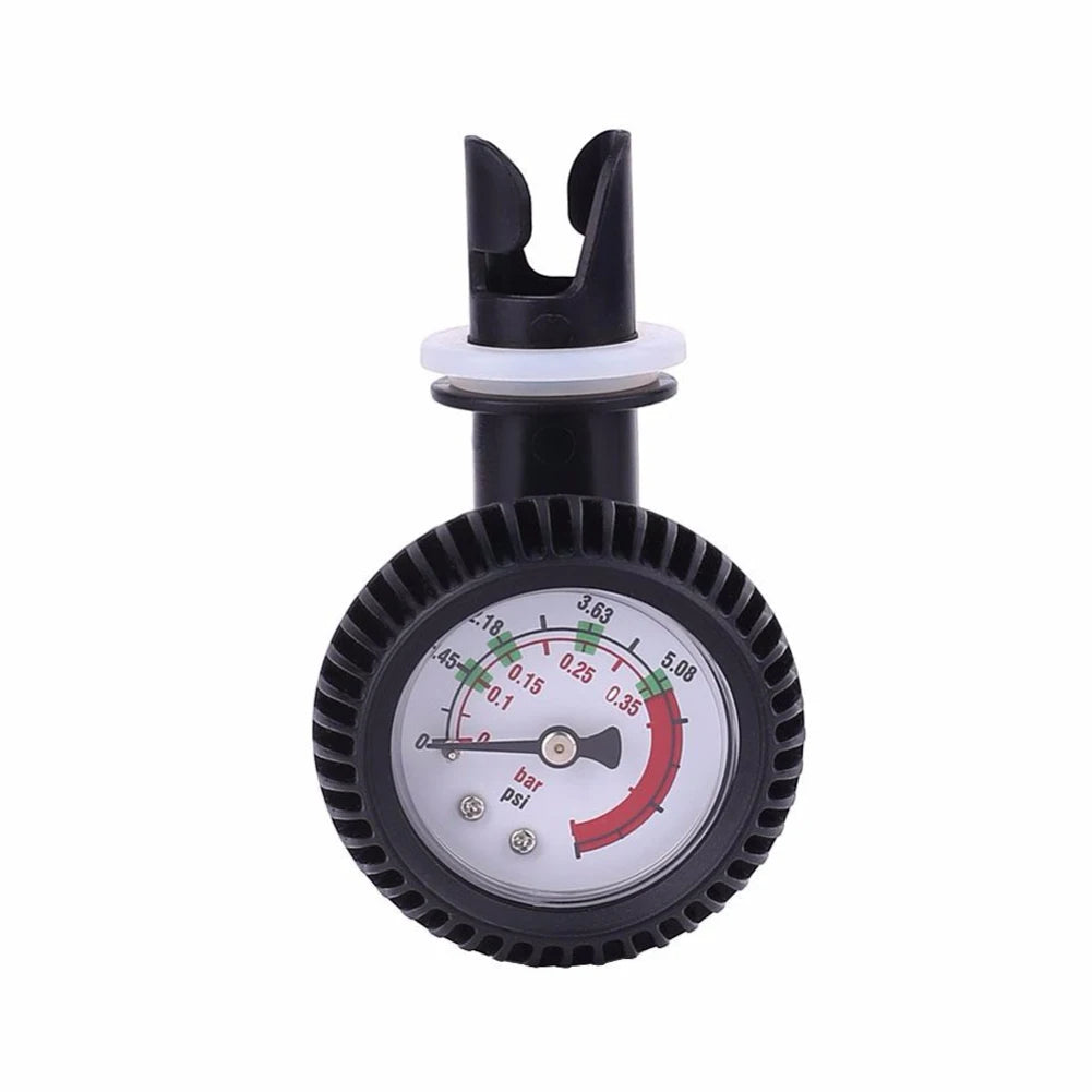 Kayak Boot Lucht Drukmeter - Rubber Dinghy Barometer met Handpomp, Verstelbaar tot 0.35 Bar voor Inflatable Boats