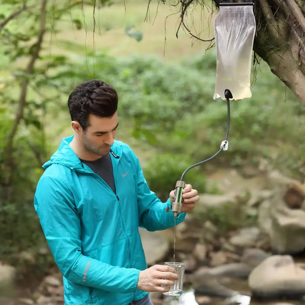 Outdoor Gravity Waterfilter – Ideaal voor Hiking, Camping & Survival
