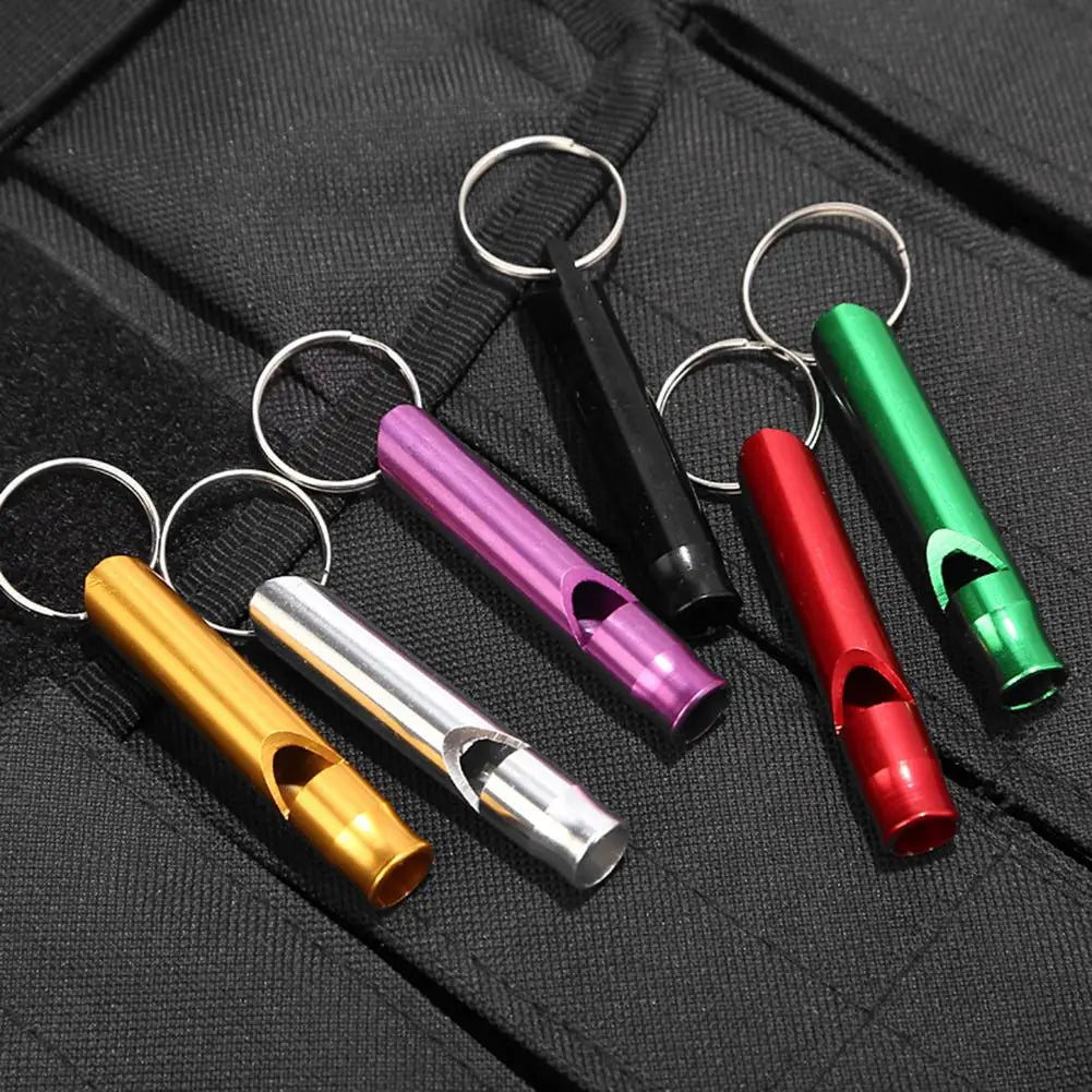Outdoor Multifunctionele Aluminium Fluit met Sleutelhanger, Mini SOS Fluit voor Survival, Noodhulp en Avonturen