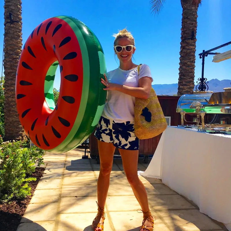 Watermelon Pool Float - Inflatabele Zwemring voor Volwassenen en Kinderen, Perfect voor Zomer Beach Party en Zwembad