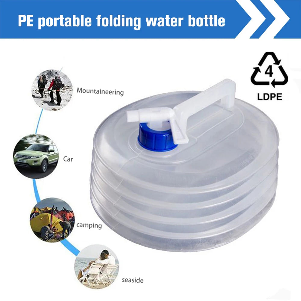 Faltbarer Wasserbehälter – 3 l/5 l/8 l/10 l/15 l – tragbarer Wasserbeutel für den Außenbereich – Survival-Wasseraufbewahrung und Camping-Zubehör