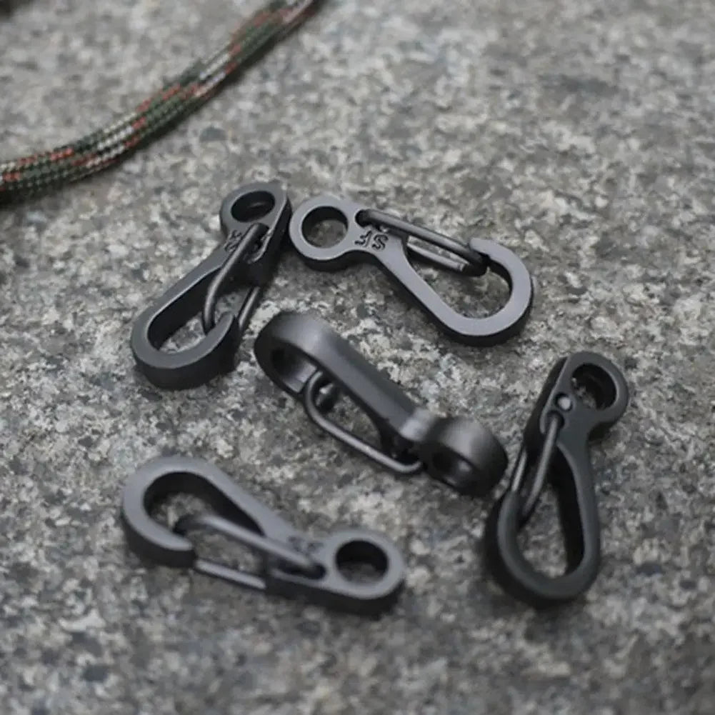Mini-Karabiner mit Karabinerhaken aus Edelstahl – D-förmiger Aluminium-Karabiner für Schlüssel, Paracord und Outdoor-Survival