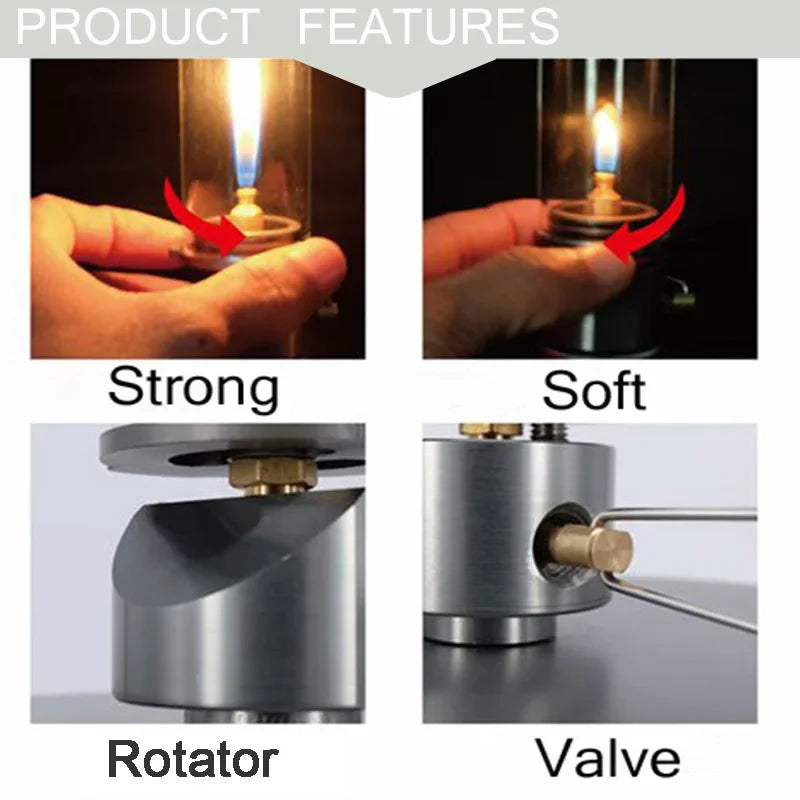 BRS Dreamlike Candlelight Lamp | Winddichte Gaskaarslamp voor Outdoor Camping en Tentverlichting