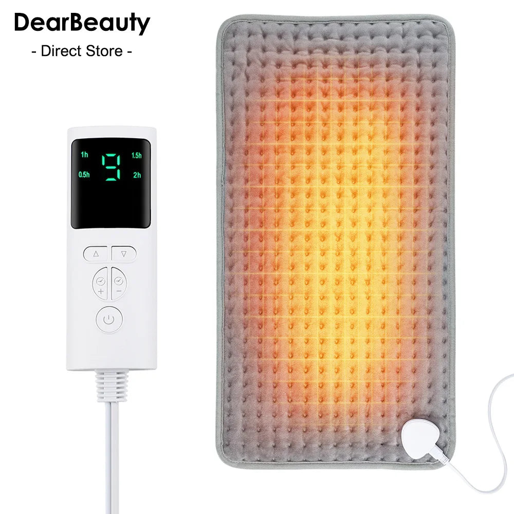 Multifunctionele Elektrische Verwarmingsdeken 30x60cm – USB Oplaadbare Graphene Warmtekussen met Instelbare Temperatuur en Timer