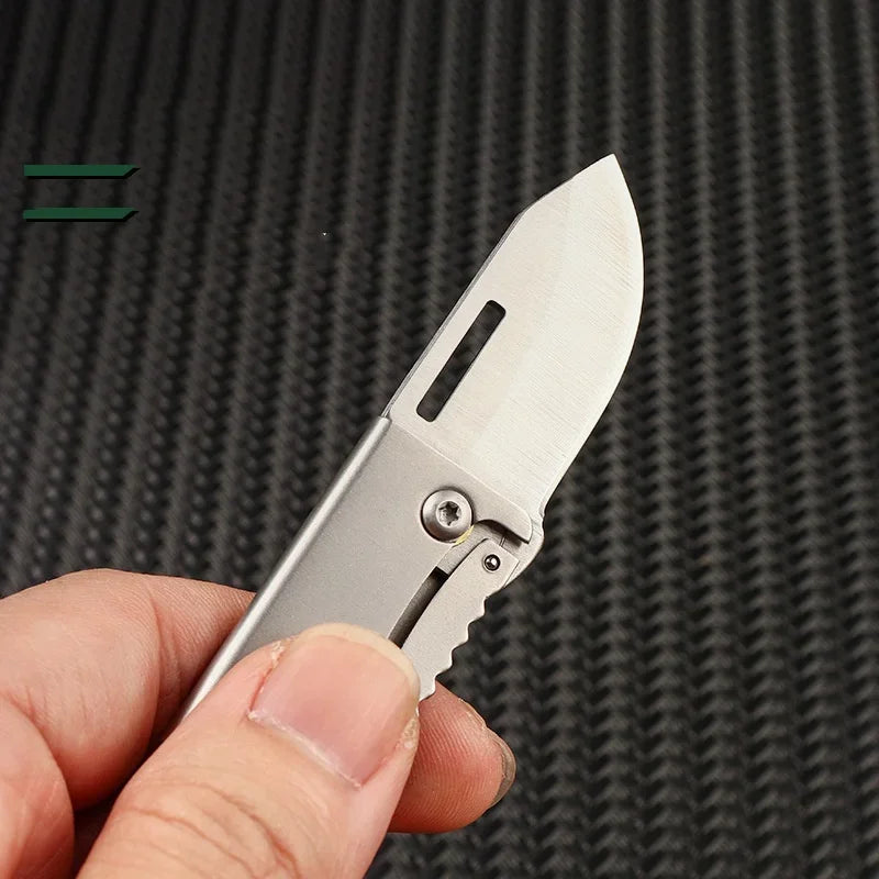 Mini-Outdoor-Klappmesser – D2-Stahl, Flaschenöffner und Schneidwerkzeug für Camping und Überleben