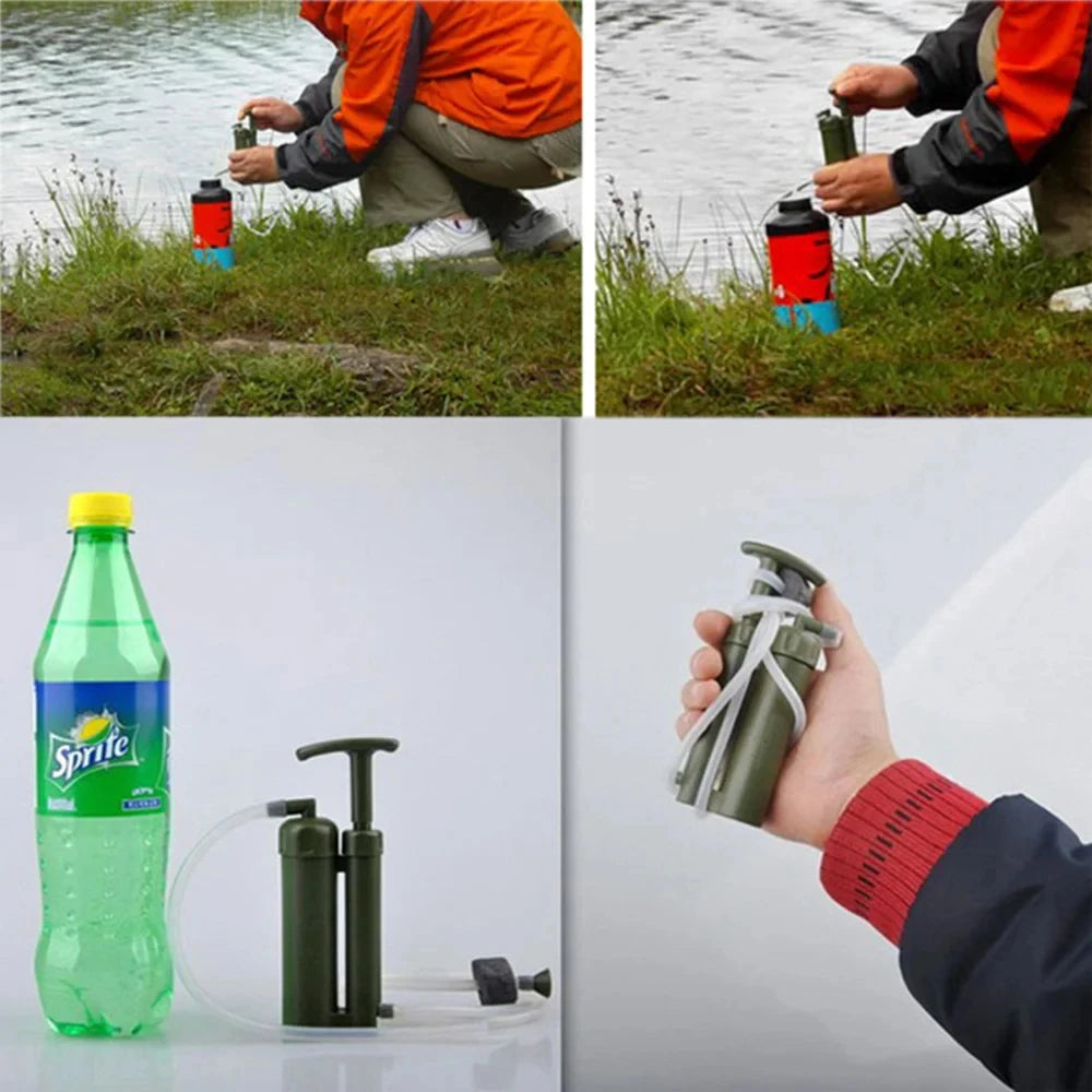 Mini Pocket Waterfilter - Draagbare Outdoor Survival Drinkwaterzuiveraar voor Reizen, Hiking en Camping