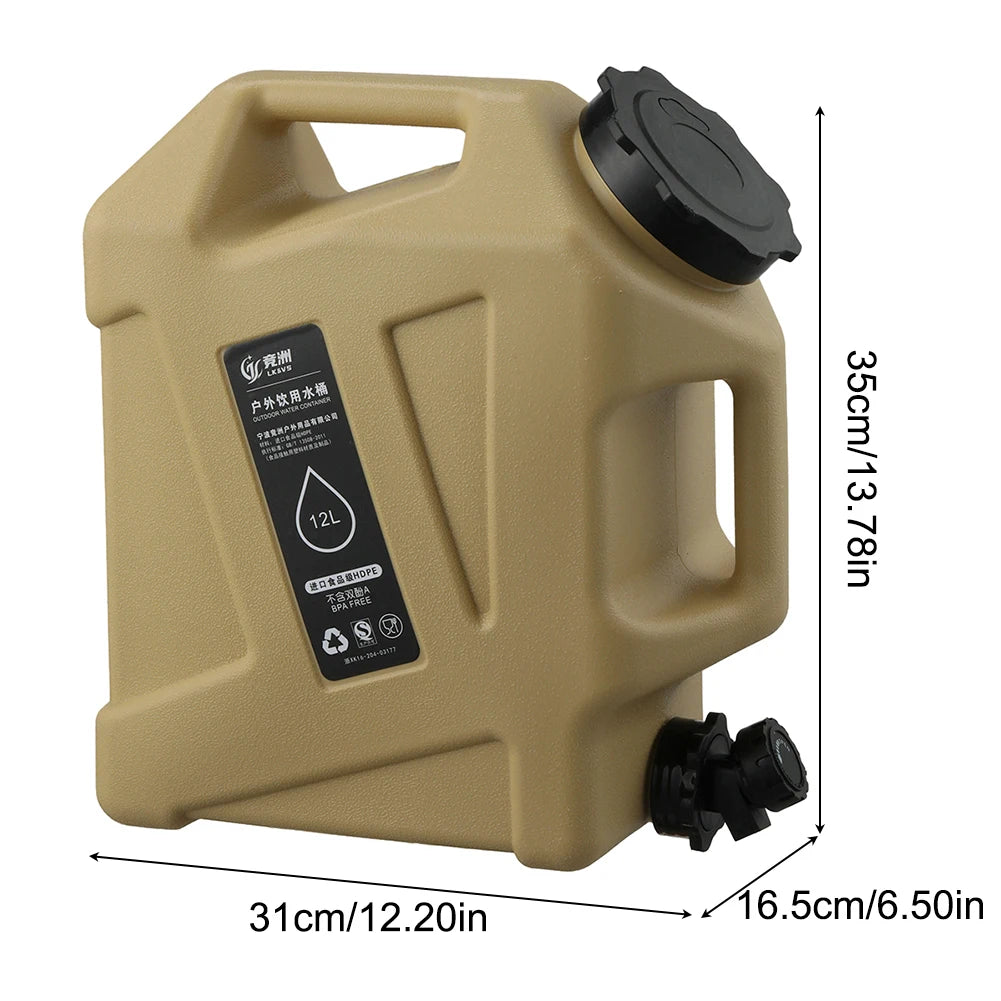 10/12L Outdoor Water Emmer | Draagbare Camping Waterzak met Kraan voor Picknick en Hiking