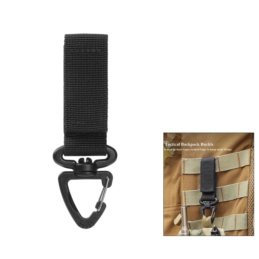 MOLLE Karabijnhaak van Nylon โ Tactische Bevestigingsclip voor Rugzak, Riem & Outdoor Uitrusting