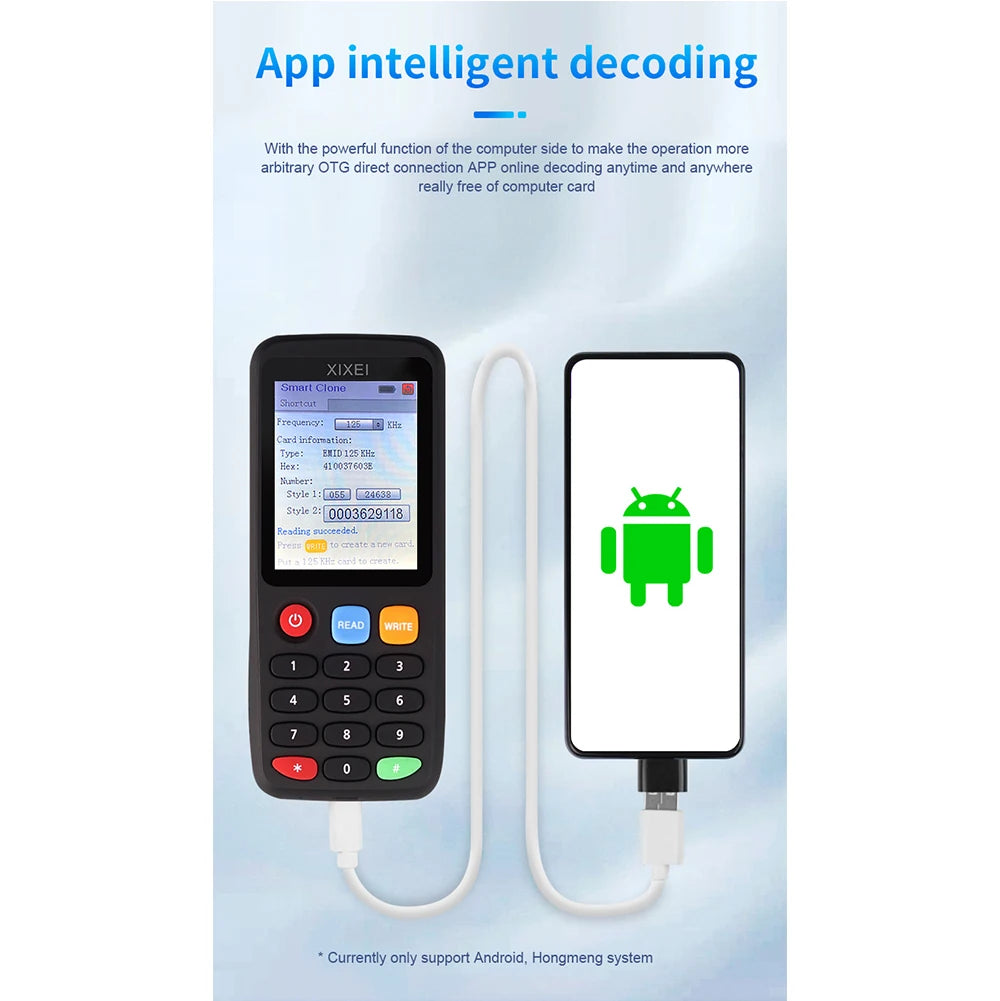 X7 Smart Card Reader – RFID-Schlüssel-Klon-Kopierer IC & ID-Token-Duplikator – 125-kHz-Ausweisschreiber & 13,56-MHz-NFC-Tag-Programmierer