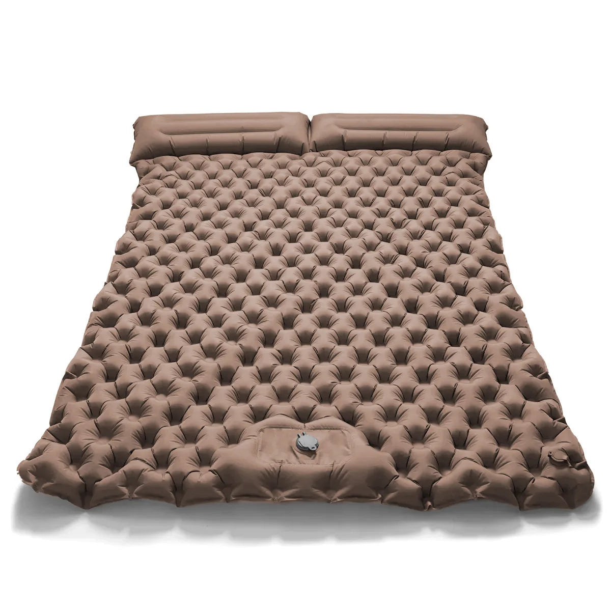 Doppelte aufblasbare Campingmatratze – extra breite, ultraleichte Isomatte mit integrierter Pumpe