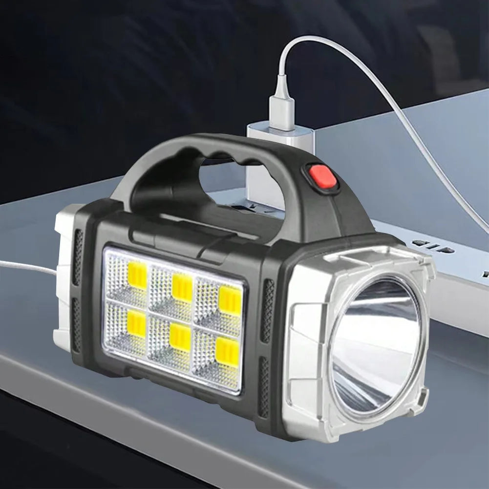Krachtige Draagbare Zaklamp | USB & Zonne-oplaadbaar | Camping & Outdoor