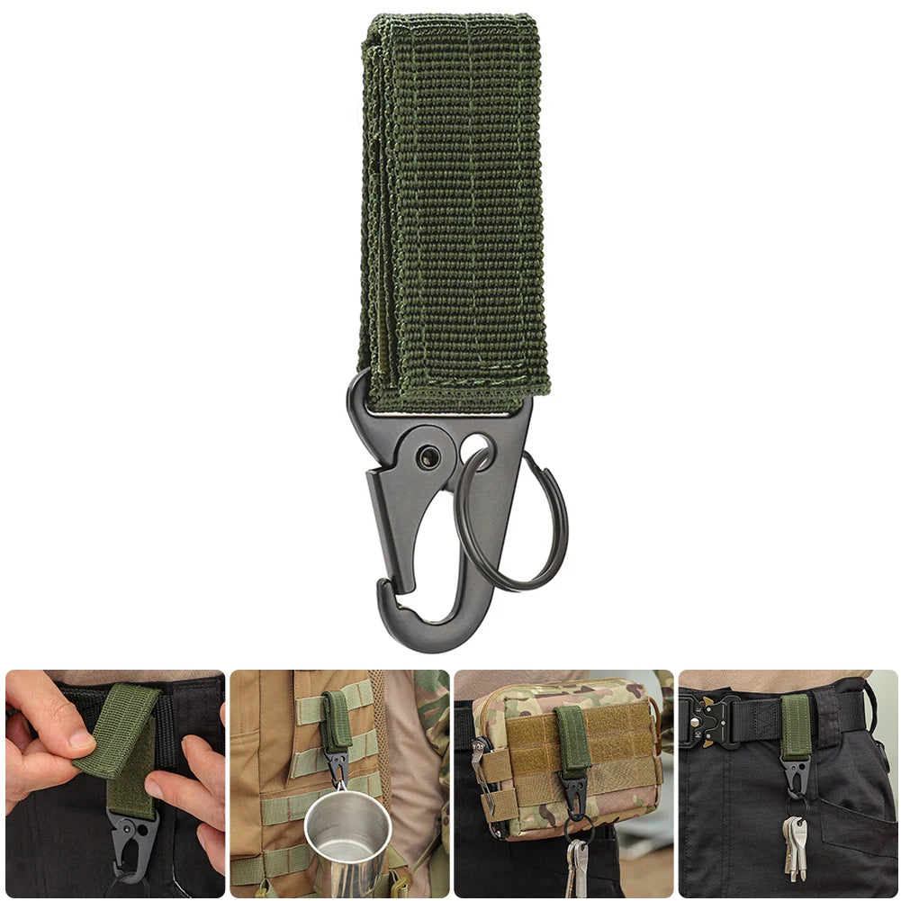 MOLLE Karabijnhaak van Nylon โ Tactische Bevestigingsclip voor Rugzak, Riem & Outdoor Uitrusting