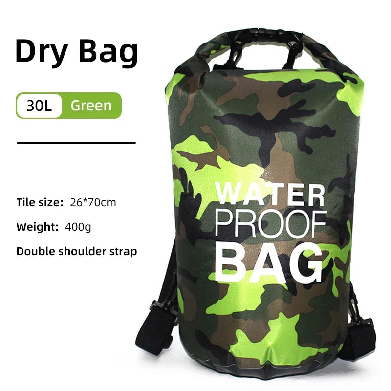 30L / 15L Waterdichte Dry Bags met Wet Scheidingsvak - Rugzak voor Kajakken, Varen, Zwemmen, en Outdoor Sporten