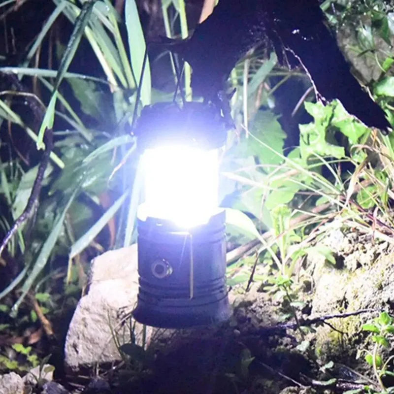 Solar-Multifunktions-Campinglampe – tragbare LED-Taschenlampe, Zeltlampe, wasserdichte wiederaufladbare Notfall-Arbeitsleuchte