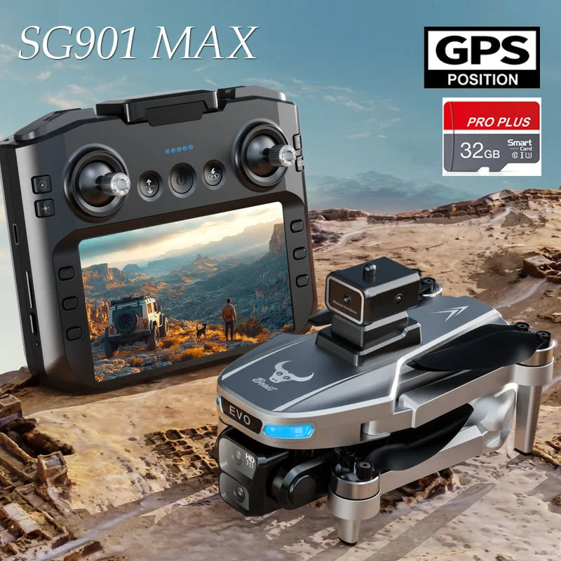 8K Professionele GPS Drone – HD Camera, 5G WiFi FPV Video, 4K UAV met 5.9'' Groot Scherm Afstandsbediening – SG109 PRO MAX - Bivy Shop