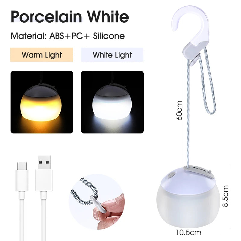 Camping Tent Hanging Light | USB Oplaadbare LED Lamp voor Outdoor Kamperen en Noodverlichting