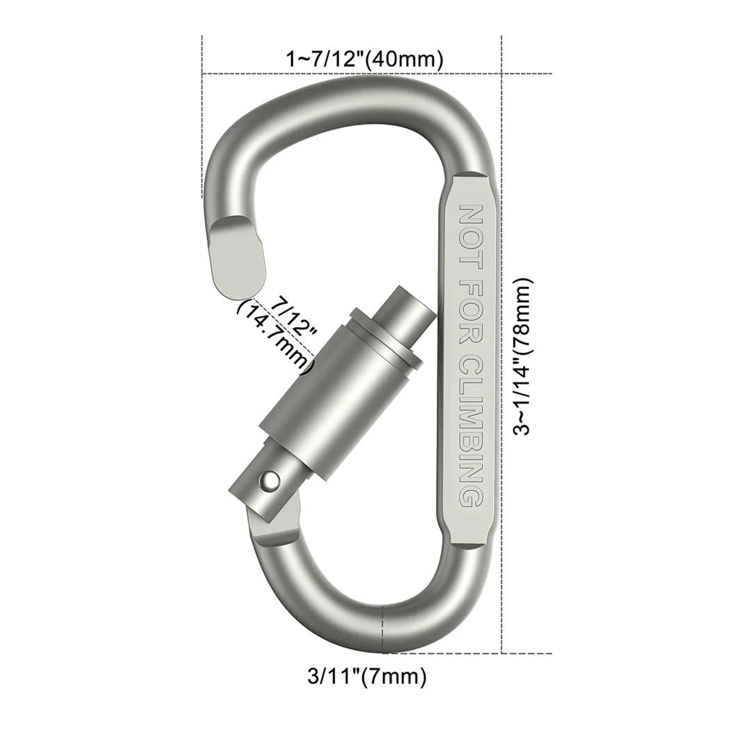 4–6-teiliges Karabiner-Set – taktische Aluminium-Karabiner für Schlüssel, Camping und Outdoor